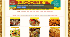 Desktop Screenshot of loonispizza.com